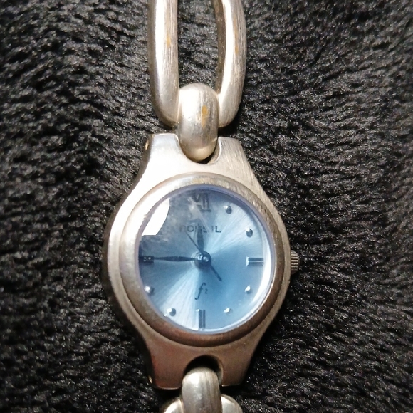 Bundle Of Fossil 2 Silver Watches with Blue Dial Es9090 Es9021 - Picture 12 of 14